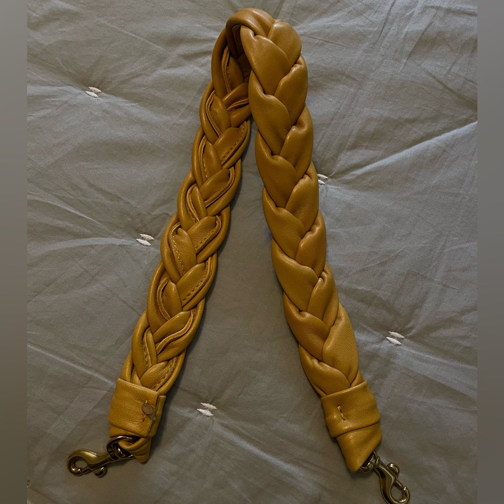 Clare V.  Braided Shoulder Strap in Nappa Marigold